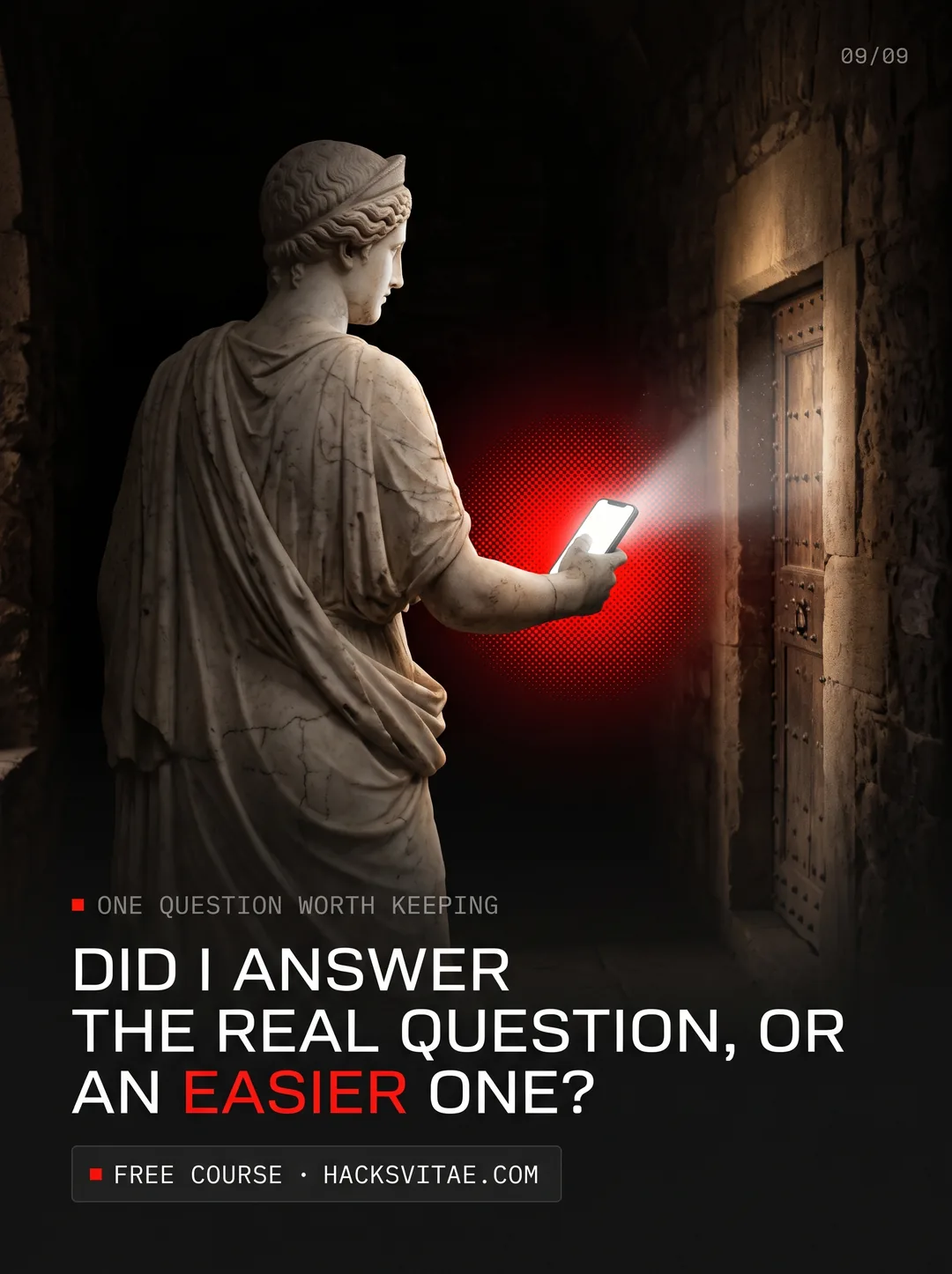 Did I answer the real question, or an easier one? Free course at hacksvitae.com.